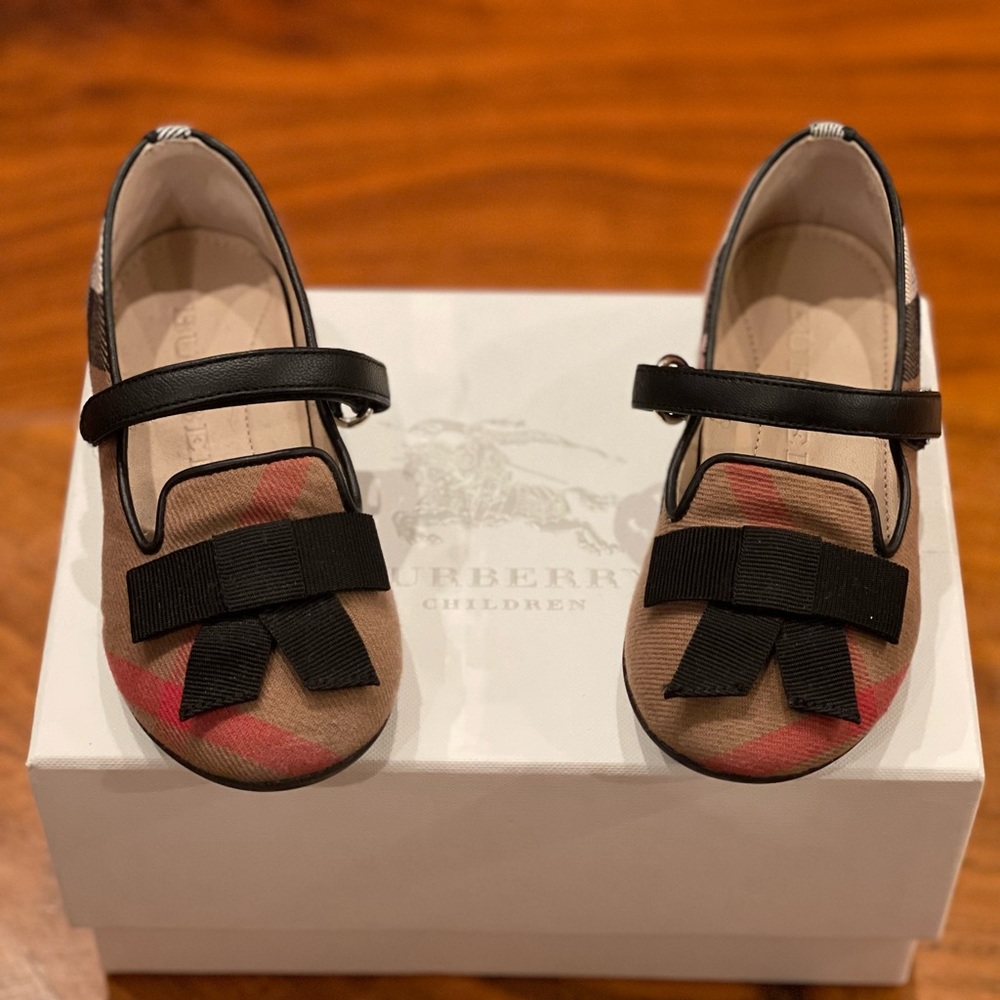 Mary Jane style black and shoes by luxury designer Burberry